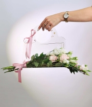 Изображение товара Прозрачная сумка для цветов FLOWERS CAN SAY IT BETTER золото
